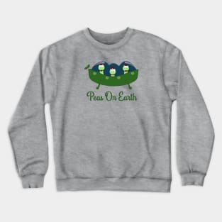 Peas on Earth Alien Holiday Design Crewneck Sweatshirt